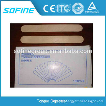 CE ISO Approved Disposable Wooden Adult Tongue Depressor